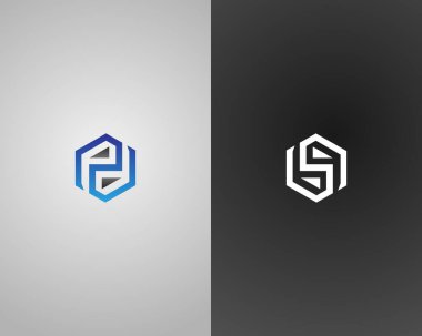 Harf PD veya DP minimalist logo tasarım konsept vektörü şablonu.