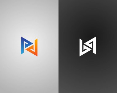 Üçgen harfli PD veya DP soyut logo simgesi tasarım şablonu vektörü.