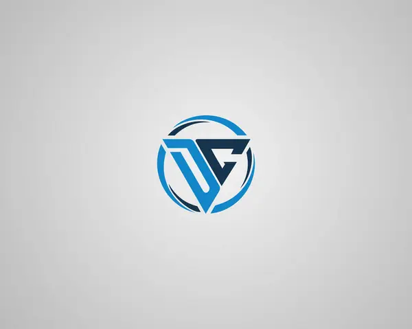 DC harfi soyut üçgen logo ikonu tasarım şablonu elemanları vektörü.
