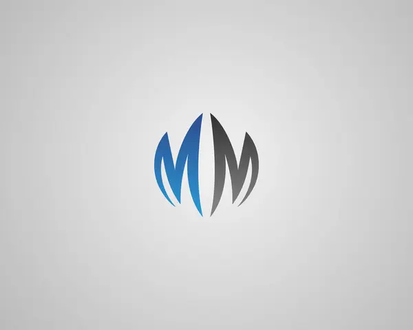 Harf MM yaratıcı monogram logo tasarım konsept vektörü şablonu.
