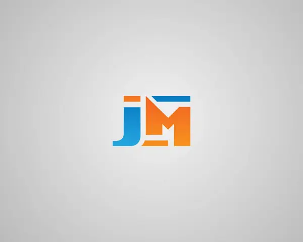 JM Harf İlk Logo Tasarımı, Vektör Şablonu