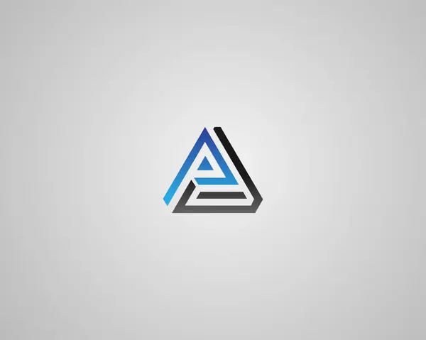 Üçgen harfli PD veya DP soyut logo simgesi tasarım şablonu vektörü.