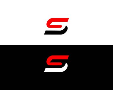 S harfi ya da SS başlangıç logosu tasarımı minimal zarif vektör şablonu
