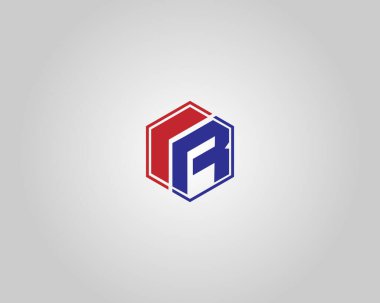RR Harfi İlk Logo Tasarımı Simge Vektör Şablonu