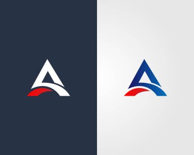 Harf A veya AA Logo Tasarım Vektör Şablonu