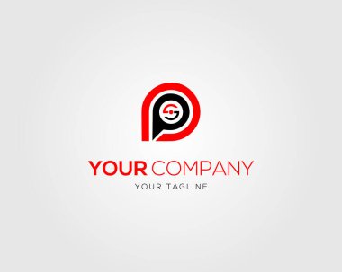 Soyut harf PPS ilk logo tasarımı zarif vektör şablonu