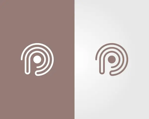 P veya PP Soyut Harf İlk Logo Tasarım Şablonu.