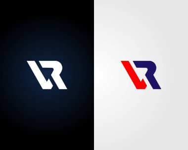 Harf VR logo tasarımı Yaratıcı Moda Vektör Şablonu.