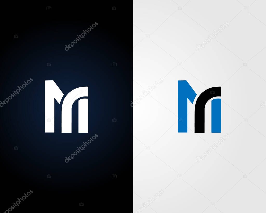Alphabet MR or RM Letter Initial Logo Design Vector Template.