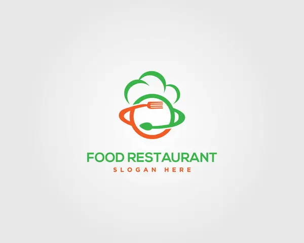 Şef şapkası veya restoran logosu tasarım vektör şablonu