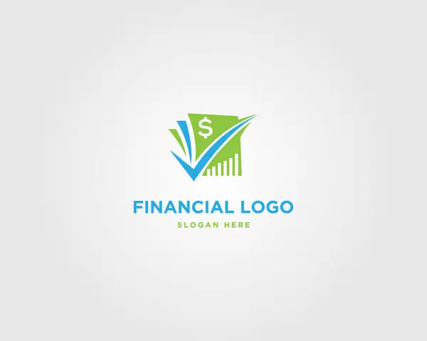 Muhasebe finansal ve para sembolü logo tasarımı konsept şablonu