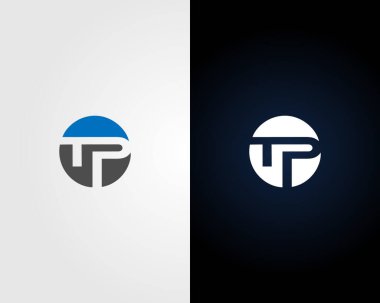 Harf TP minimalist logo tasarım konsept vektör şablonu.