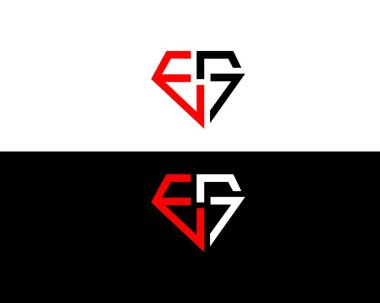 Soyut EG harf şirket logo tasarım vektör şablonu.