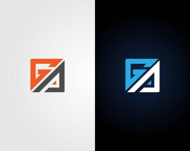 Harf PG veya GP soyut logo tasarımı ikon vektör şablonu