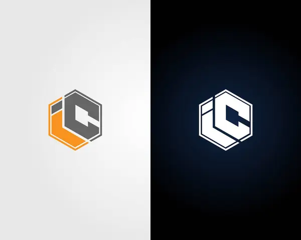 Harf IC veya CI yaratıcı monogram tasarım konsept vektörü şablonu.