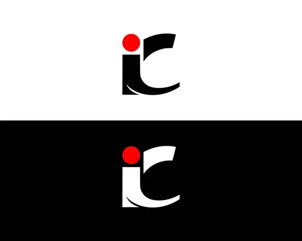 Harf IC veya CI yaratıcı monogram tasarım konsept vektörü şablonu.