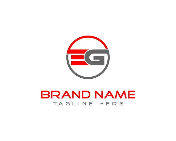 Soyut EG harf şirket logo tasarım vektör şablonu.