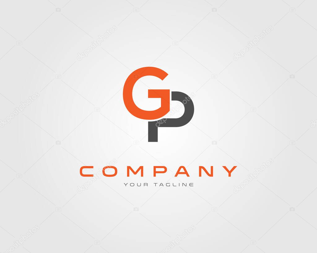 Letter PG or GP abstract logo design icon vector template