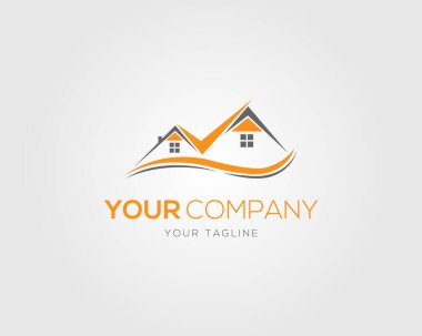 Emlak İnşaatı Logo Tasarımı Şablon Vektör Elemanı