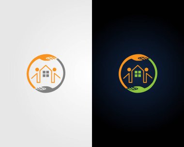Medikal Ev, Ev Bakımı vektör simgesi logo tasarım şablonu.