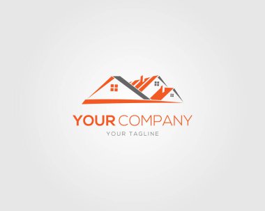 Emlak İnşaatı Logo Tasarımı Şablon Vektör Elemanı