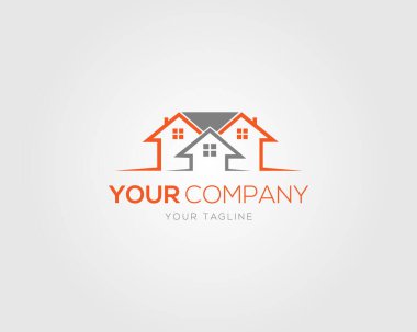 Emlak İnşaatı Logo Tasarımı Şablon Vektör Elemanı