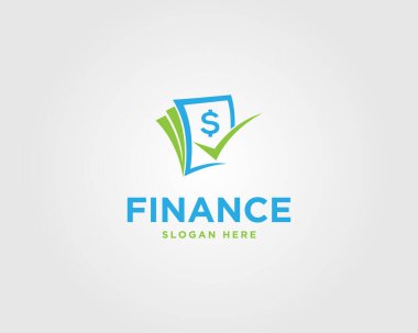 Para Yatırım ve Mali Logo Tasarımı Minimalist Modern Vektör Şablonu.