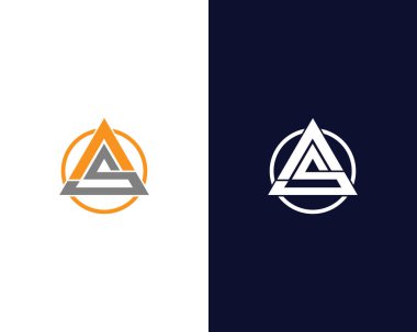 AS harfi veya SA logo ikonu tasarım şablonu elemanları vektörü.