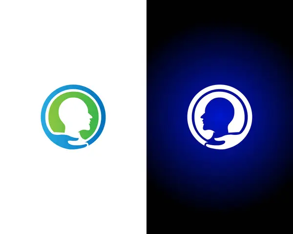 İnsan Başı Logo Tasarım Vektörü Şablonuna Yardım Etme.