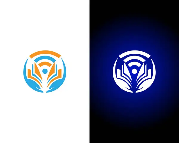 Çevrimiçi Eğitim Logosu Simge Tasarım Vektör Şablonu