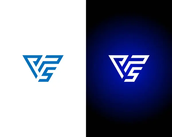 Harf PPS yaratıcı üçgen logo monogram tasarım konsept vektörü şablonu.