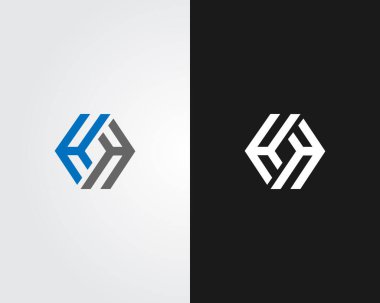 Harf HH minimalist logo tasarım konsept vektör şablonu.