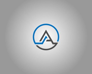 AA harfinin yaratıcı monogram logo tasarım konsept vektörü şablonu.