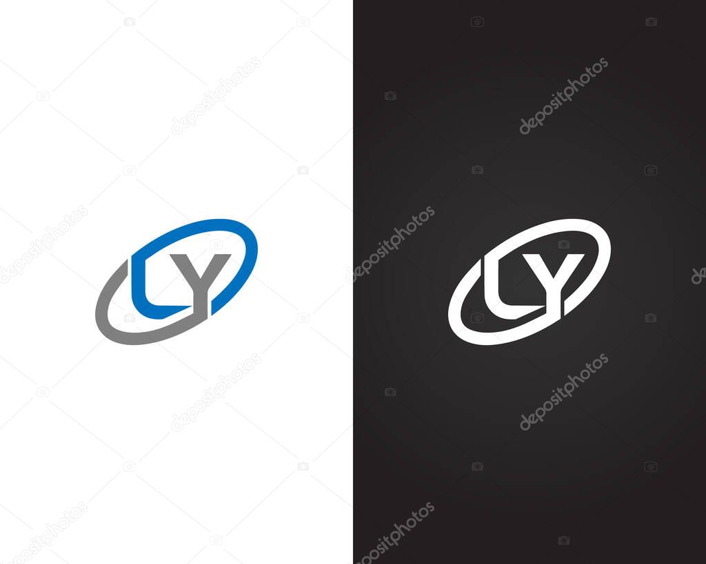 Alphabet LY Letter Initial Logo Design Vector Template.