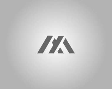 Alfabe M, MX veya XM Harf İlk Logo Tasarım Vektör Şablonu.