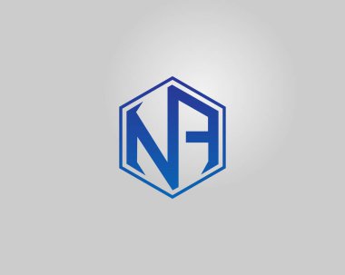 NA Harfi İlk Logo Tasarımı Simge Vektör Şablonu