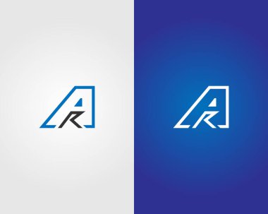 AR harfi veya RA logo konsept vektör şablonu.