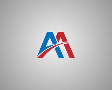 AA Harfi İlk Logo Tasarımı Simge Vektör Şablonu