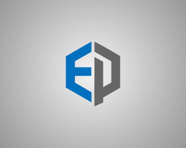 Harf EP soyut logo simgesi tasarım şablon elemanları vektörü.