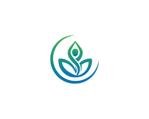 Lotus Yoga Sağlıklı Logo Vektör Şablonu