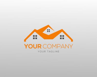 Emlak Evi Logo Tasarımı Sembol Şablonu.
