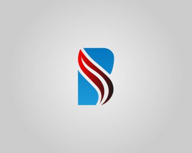 BS veya SB Harf Soyut Logo Tasarımı Modern Vektör Şablonu.