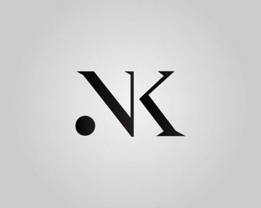 İlk Harf NK Soyut Logo Tasarımı Modern Vektör Şablonu.