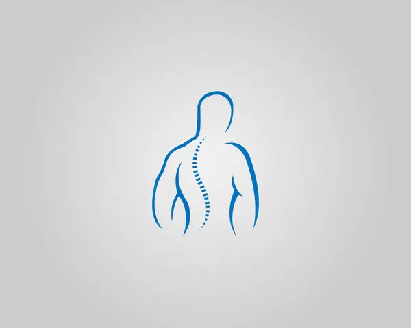 Kiropraktik ve Omurga Sağlığı Logosu Modern Vektör Şablonu.