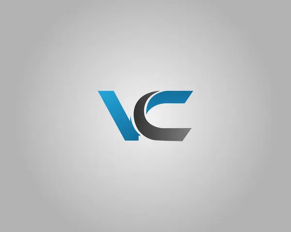 VC Soyut Logo Tasarımı Zarif Vektör Şablonu.