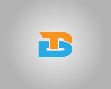 Soyut TB veya BT Letter İlk Logo Tasarım Vektörü İllüstrasyonu