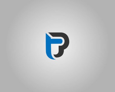 Soyut TB veya BT Letter İlk Logo Tasarım Vektörü İllüstrasyonu