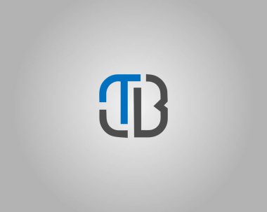 Soyut TB veya BT Letter İlk Logo Tasarım Vektörü İllüstrasyonu