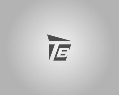 Soyut TB veya BT Letter İlk Logo Tasarım Vektörü İllüstrasyonu