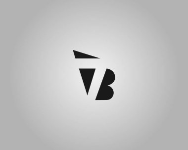 Soyut TB veya BT Letter İlk Logo Tasarım Vektörü İllüstrasyonu